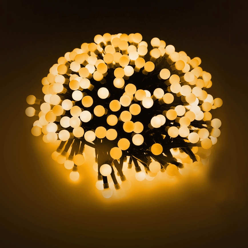 Aigostar - Ghirlandă LED decorativă pentru exterior 100 LED-uri / 8 funcții 10 m IP44 alb cald