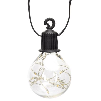 Aigostar - Ghirlandă LED decorativă pentru exterior, 160 LED-uri, 10 m, IP44, alb cald