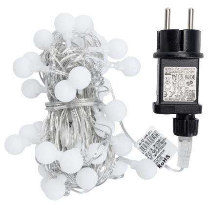 Aigostar - Ghirlandă luminoasă LED de exterior, 50 LED, 8 funcții, 5 m, IP44, alb cald