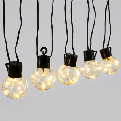 Aigostar - Ghirlandă decorativă LED pentru exterior 80xLED/8 funcții 5m IP44 alb cald