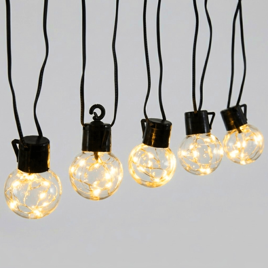 Aigostar - Ghirlandă decorativă LED pentru exterior 80xLED/8 funcții 5m IP44 alb cald