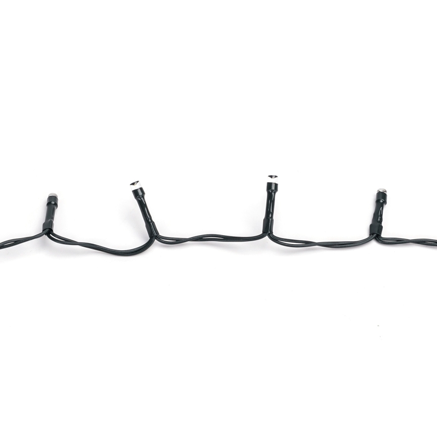 Aigostar - Ghirlandă LED pentru exterior, 100 LED, 8 moduri, alimentare 3x AA, 5,3 m, IP44, alb rece