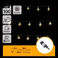 Aigostar - Ghirlandă LED pentru exterior, 100 LED, 8 moduri, 13 m, IP44, alb cald