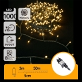 Aigostar - Ghirlandă LED pentru exterior 1000 LED, 8 moduri, 53 m, IP44, alb cald