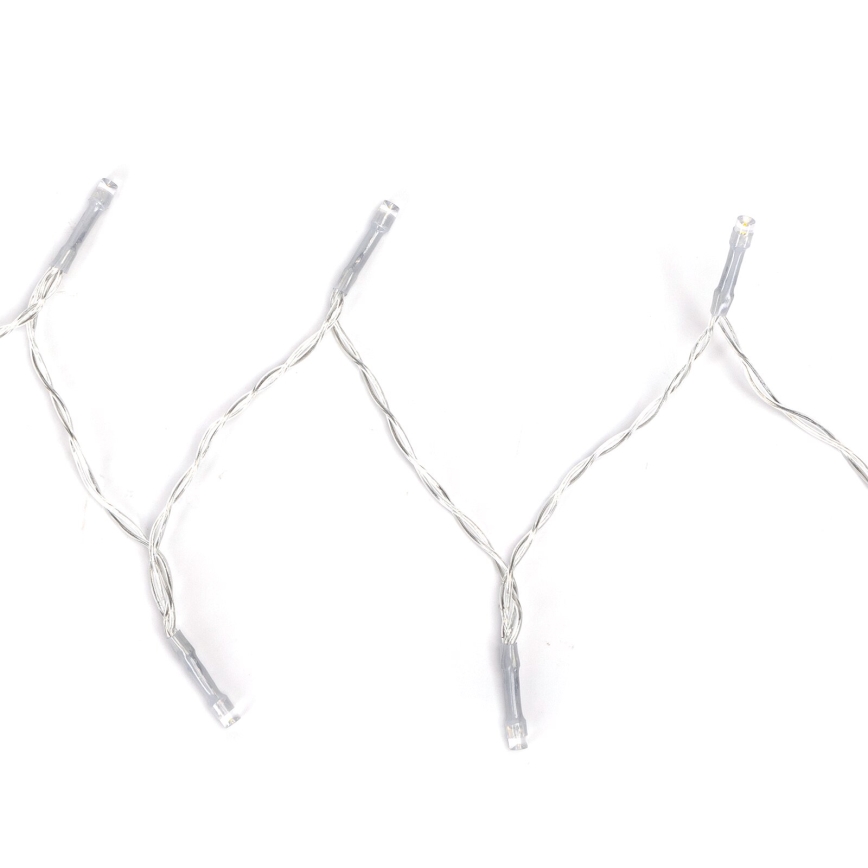 Aigostar – Ghirlandă LED pentru exterior, 150 LED, 8 funcții, alimentare 3xAA, 15,3 m, IP44, alb cald