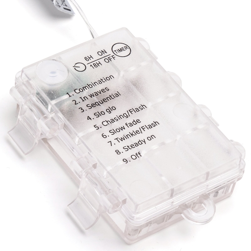 Aigostar - Ghirlandă LED pentru exterior 150xLED/8 funcții 3xAA 15,3m IP44 multicolor