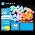Aigostar - Ghirlandă LED pentru exterior, 25xLED/3xAA/8 funcții, 2,8 m, IP44, multicolor