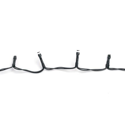 Aigostar - Ghirlandă LED pentru exterior, 300 LED, 8 funcții, 3xAA, 15,3 m, IP44, alb cald