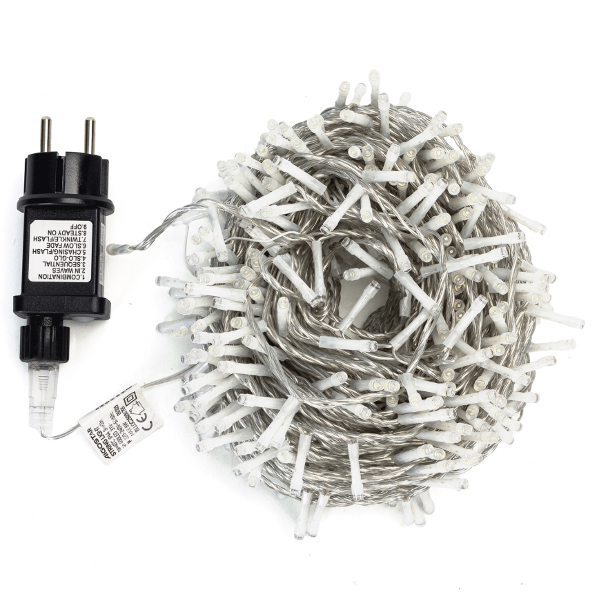 Aigostar - Ghirlandă LED de exterior 400 LED, 8 funcții, 20 m, IP44, alb cald