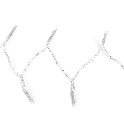 Aigostar - Ghirlandă LED pentru exterior, 50 LED/8 funcții, 3xAA, 5,3 m, IP44, alb cald