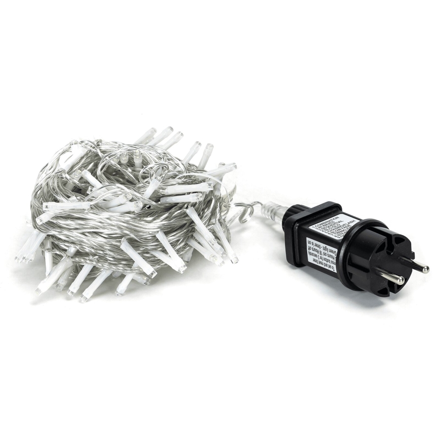 Aigostar - Ghirlandă LED pentru exterior, 50 LED / 8 funcții, 8 m, IP44, alb rece