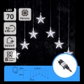 Aigostar - Ghirlandă LED pentru exterior, 70 LED, 1,2 × 1 m, IP44, alb rece, cu steluțe