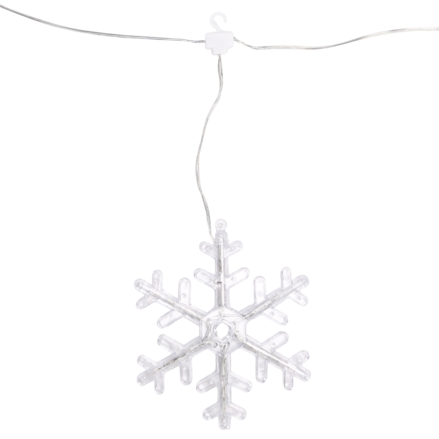 Aigostar - Ghirlandă LED de exterior cu 84 LED, 8 moduri, 1,2 x 1 m, IP44, alb rece, fulgi de zăpadă