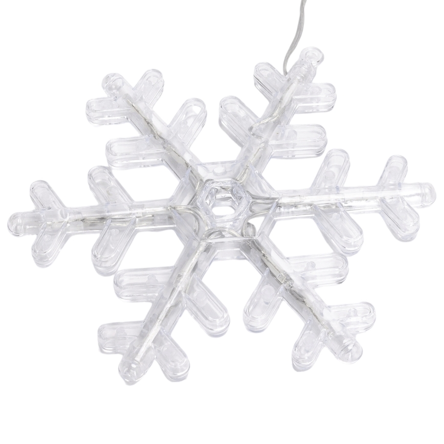 Aigostar - Ghirlandă luminoasă LED pentru exterior, 84 LED, 8 moduri, 1,2 x 1 m, IP44, alb cald, cu fulgi de zăpadă