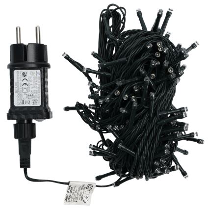 Aigostar - Ghirlandă LED pentru exterior de Crăciun, 150 LED, 8 funcții, 18 m, IP44, alb rece