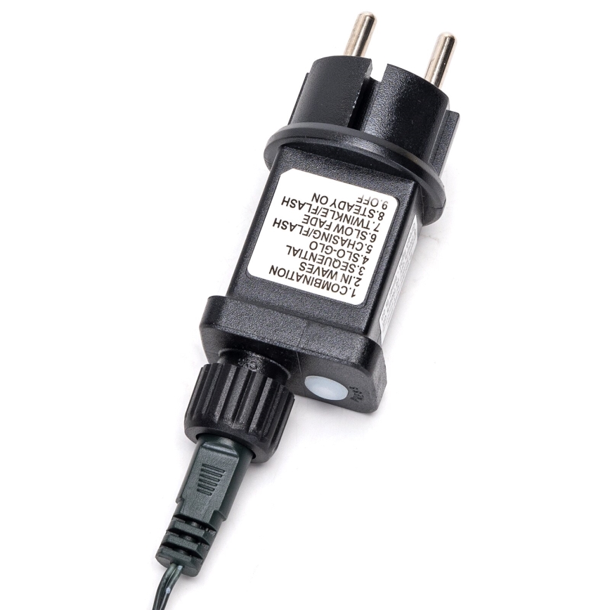 Aigostar - Ghirlandă LED pentru exterior, de Crăciun, 200 LED, 8 funcții, 8 m, IP44, alb rece