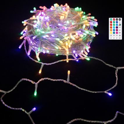 Aigostar - LED RGB Ghirlandă de Crăciun de exterior 50xLED/7 funcții 4xAA 5,3m IP44 multicoloră + telecomandă