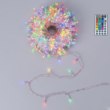 Aigostar - LED RGB Ghirlandă de Crăciun de exterior 50xLED/7 funcții 4xAA 5,3m IP44 multicoloră + telecomandă