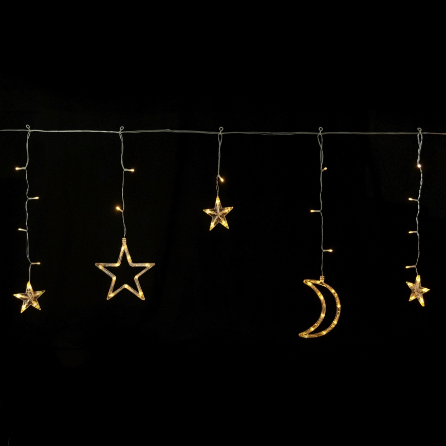 Aigostar - Ghirlandă LED solară de Crăciun, 120 LED, 8 moduri, 3 x 0,6 m, 500 mAh, IP65, alb cald