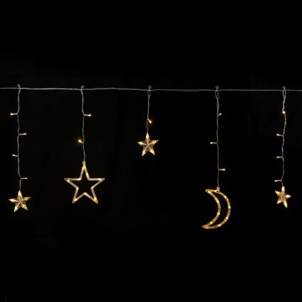 Aigostar - ghirlandă solară LED de Crăciun 120xLED/8 funcții 3x0,6m 500 mAh IP65 alb cald