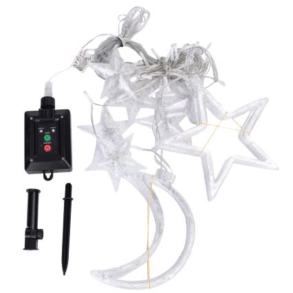 Aigostar - ghirlandă solară LED de Crăciun 120xLED/8 funcții 3x0,6m 500 mAh IP65 alb cald