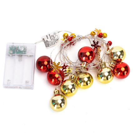 Aigostar - Ghirlandă luminoasă de Crăciun 20xLED/3xAA 2m alb cald