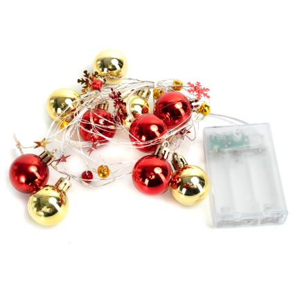 Aigostar - Ghirlandă luminoasă de Crăciun 20xLED/3xAA 2m alb cald