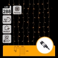 Aigostar - Ghirlandă luminoasă de Crăciun LED pentru exterior, 288 LED, 1,5 x 1,8 m, IP44, alb cald
