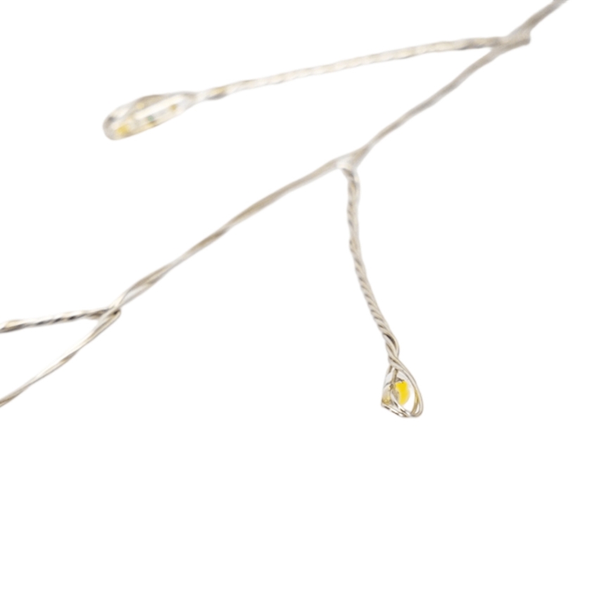 Aigostar - Ghirlandă luminoasă de exterior pentru Crăciun, 300 LED/8 funcții, 3x AA, 9,3 m, IP44, alb cald