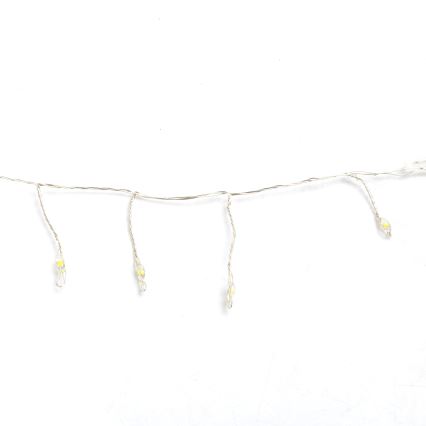 Aigostar - Ghirlandă luminoasă de exterior pentru Crăciun, 300 LED/8 funcții, 3x AA, 9,3 m, IP44, alb cald