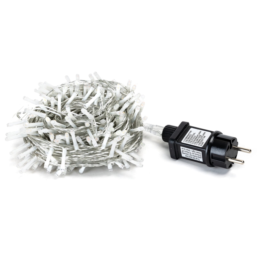 Aigostar - Ghirlandă luminoasă de exterior pentru Crăciun cu 200 LED, 8 moduri, 23 m, IP44, multicolor