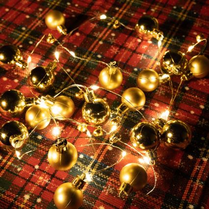 Aigostar - Ghirlandă luminoasă LED 20xLED/3xAA 2 m alb cald