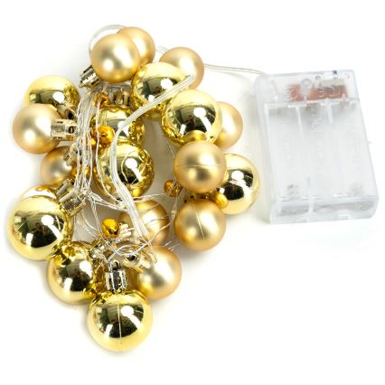 Aigostar - Ghirlandă luminoasă LED 20xLED/3xAA 2 m alb cald