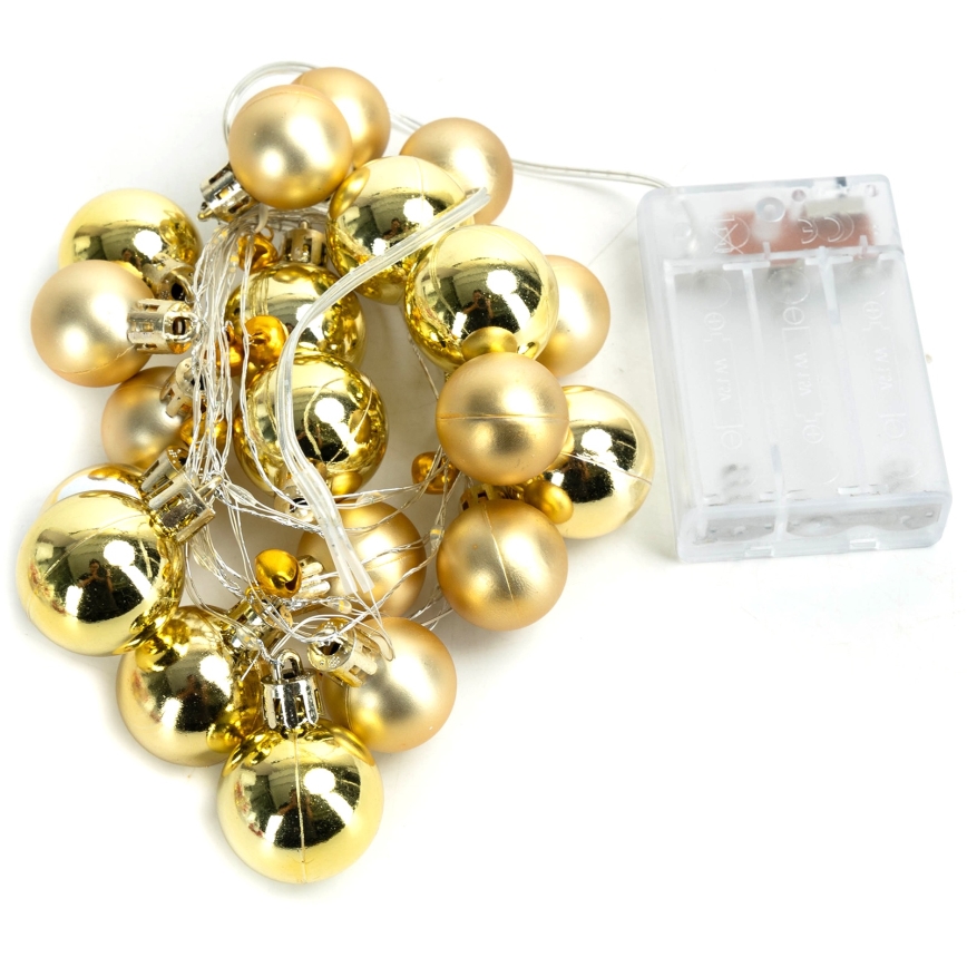 Aigostar - Ghirlandă luminoasă LED 20xLED/3xAA 2 m alb cald