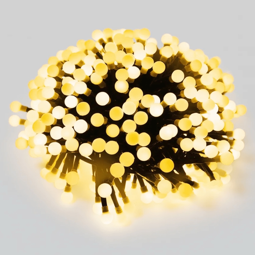 Aigostar - Ghirlandă luminoasă LED de exterior pentru Crăciun, 50 LED, 8 funcții, 8 m, IP44, alb cald