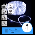 Aigostar - Ghirlandă luminoasă LED solară de Crăciun 100xLED/8 funcții 12m IP65 alb rece 800 mAh
