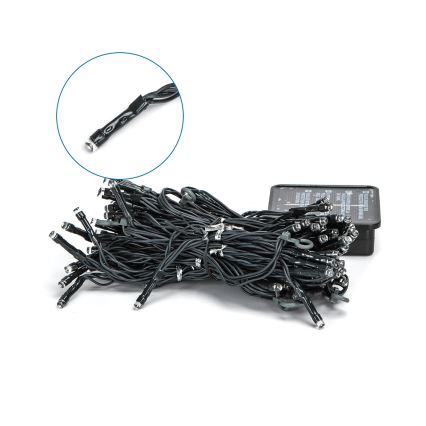 Aigostar - Ghirlandă solară LED 100 LED / 8 funcții, 4 x 1 m, 800 mAh, IP65, alb rece