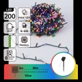 Aigostar - Ghirlandă solară de Crăciun cu 200 LED, 8 funcții, 22 m, IP65, multicoloră, 800 mAh