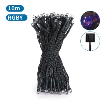 Aigostar - Ghirlandă solară LED, 100 LED / 8 funcții, 12 m, IP65, multicoloră