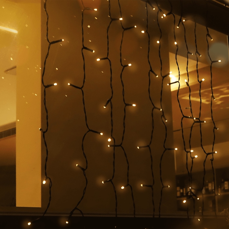 Aigostar - Ghirlandă LED solară 100xLED/8 funcții 4x1m IP65 alb cald 800 mAh