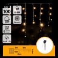 Aigostar - Ghirlandă solară LED, 100 LED, 8 funcții, 8 x 0,6 m, 800 mAh, IP65, alb cald