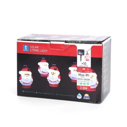 Aigostar - Ghirlandă solară LED 10xLED/3,8 m IP44 alb rece 400 mAh