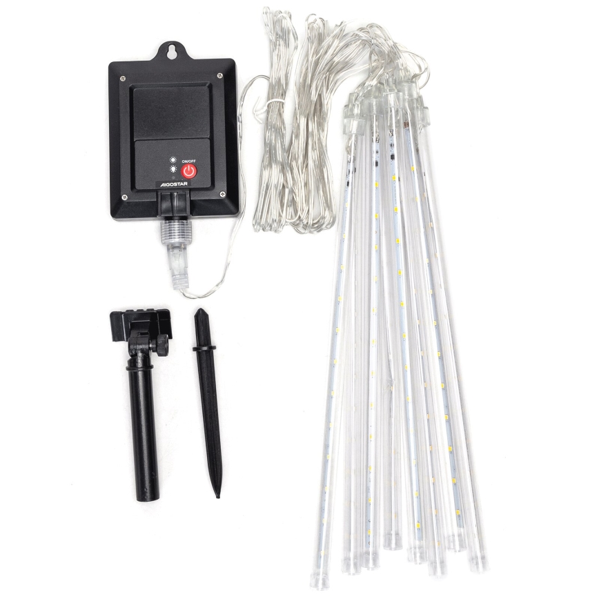 Aigostar - Ghirlandă solară LED 192xLED/8m IP65 1200 mAh alb rece