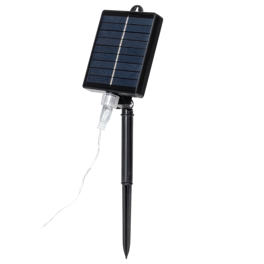 Aigostar - Ghirlandă solară LED 192xLED/8m IP65 1200 mAh alb rece