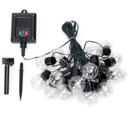 Aigostar - Ghirlandă solară LED, 20 LED, 8 funcții, 11,5 m, IP65, multicoloră