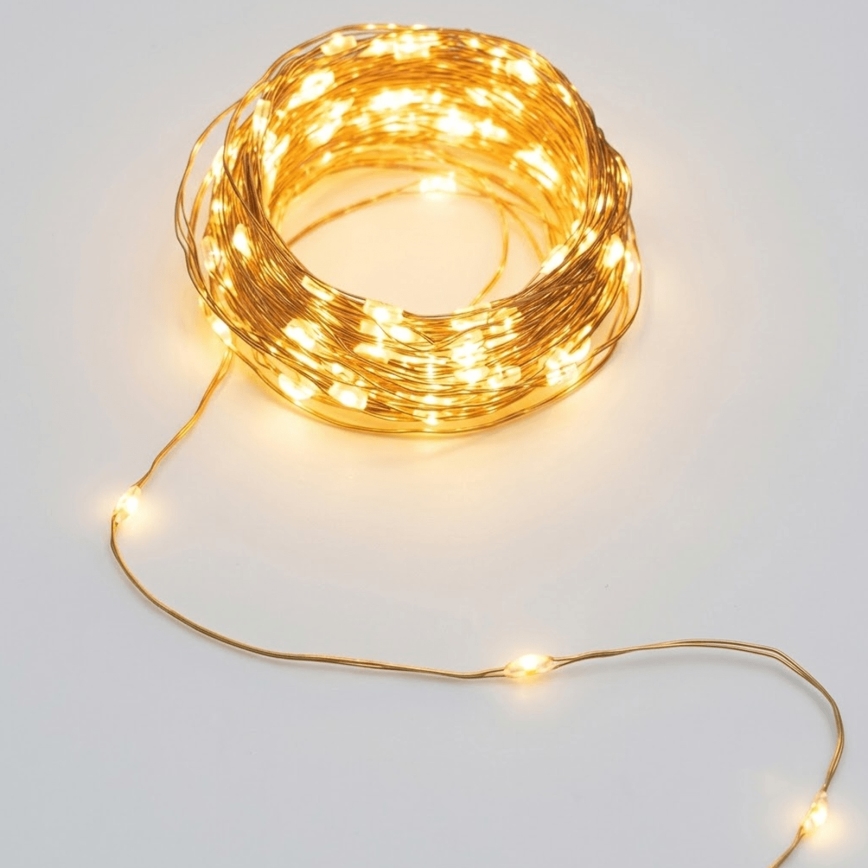 Aigostar - Ghirlandă solară cu LED 200xLED/8 funcții 22 m IP65 alb cald 800 mAh