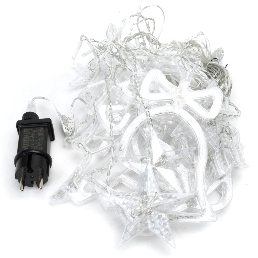 Aigostar - Ghirlandă LED de exterior pentru Crăciun, 120 LED, 8 funcții, 3x0,6 m, IP44, lumină albă rece + telecomandă