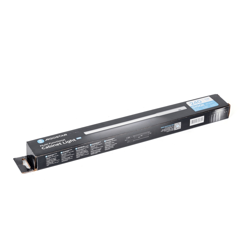 Aigostar - Iluminare LED pentru dulap cu senzor de mișcare LED/5W/5V 1800 mAh 5700K alb