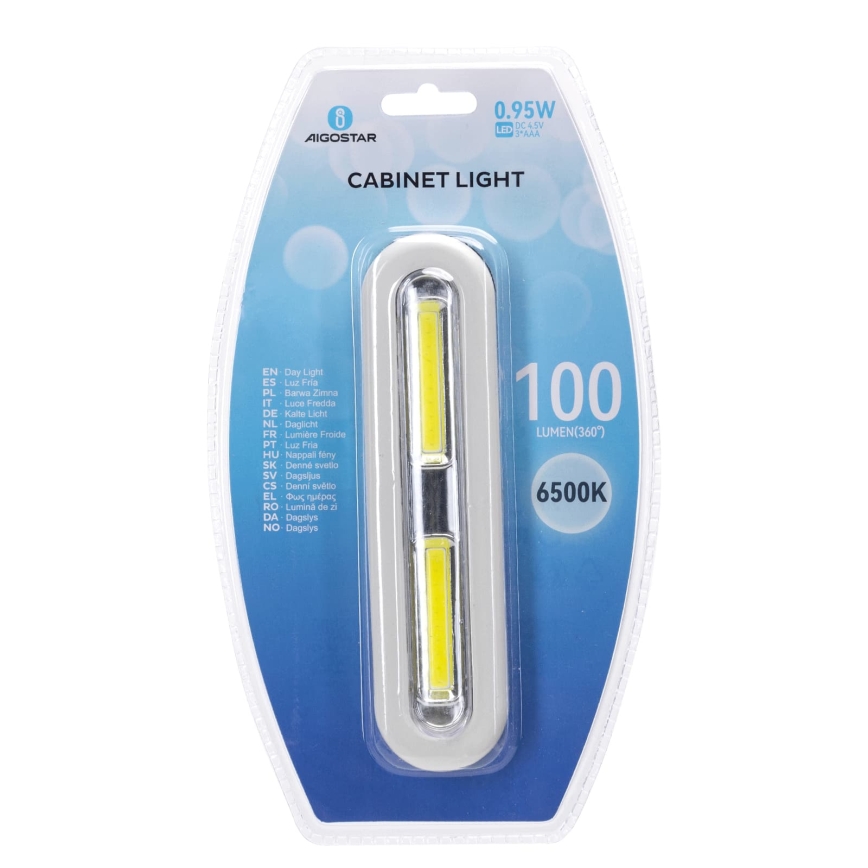 Aigostar - Iluminare LED pentru dulap LED/3xAAA 6500K alb