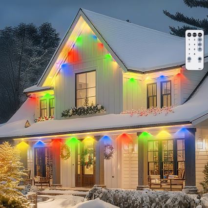 Aigostar - Instalație luminoasă LED dimmabilă de exterior pentru Crăciun 50xLED/8 funcții 20m IP44 multicolor + telecomandă